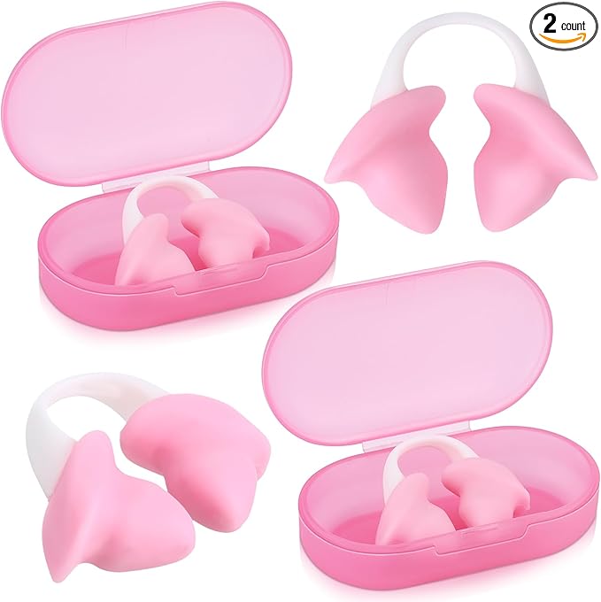 Soulchen 2 Pcs Swimming Nose Plugs Silicone Waterproof Painless Swim Nose Clip with Storage Box for Adults Kids Men Women Beginners-StrideForce Fitness