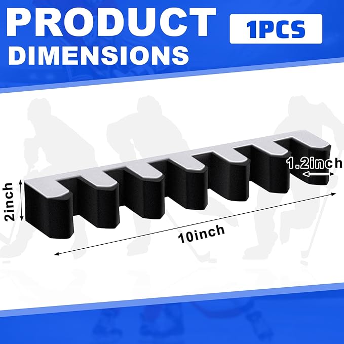 Yousoontic Hockey Stick Holder Wall Mount, 1-6 Stick Capacity, Ice and Field Hockey Organizer (Decor & Storage 2-in-1) for Home Garage Room Office Sports Decoration-StrideForce Fitness