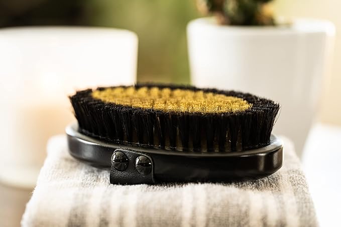 Copper Body Brush - Dry Brushing Body Brush with Ion Charged Copper Bristles, Glowing Skin, Lymphatic Drainage and Blood Circulation Improvement-StrideForce Fitness