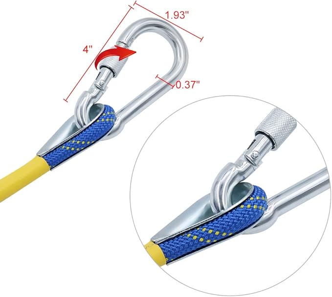 X XBEN Outdoor Climbing Rope 10M(32ft) 20M(64ft) 30M(96ft) 50M(160ft) 70M(230ft) 152M(500FT) 352M(1000FT) Static Rock Climbing Rope for Escape Rope Ice Climbing Equipment Fire Rescue Parachute-StrideForce Fitness