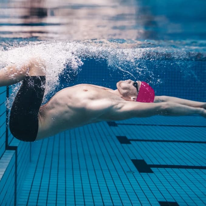 2pcs Cloth Swim Caps for Both Women & Men & Kids Fabric Durable Non-Waterproof Elastic Swimming Pool Cap Bathing Cap for Long and Short Hair-StrideForce Fitness