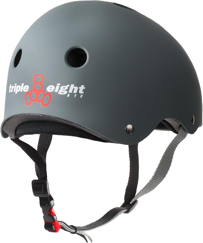 Triple Eight Certified Sweatsaver Helmet for Skateboarding, BMX, Roller Derby, Roller Skating, Inline Skating, Scooter and Bike-StrideForce Fitness