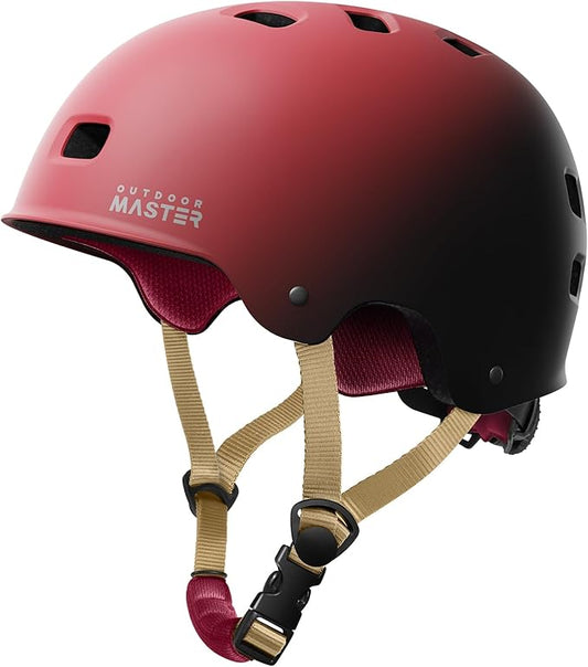 OutdoorMaster Skateboard Cycling Helmet - Two Removable Liners Ventilation Multi-Sport Scooter Roller Skate Inline Skating Rollerblading for Kids, Youth & Adults-StrideForce Fitness