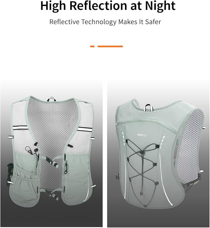 ECOHUB Running Hydration Vest Backpack,Lightweight Breathable Pack with 2L Water Bladder Bag Daypack for Hiking Trail Running Cycling Race Marathon for Women Men-StrideForce Fitness