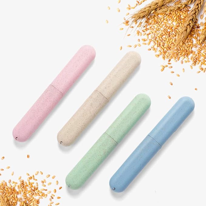 4 Pack Travel Toothbrush Case, Portable Breathable Toothbrush Holder for Travel/Camping/School/Home