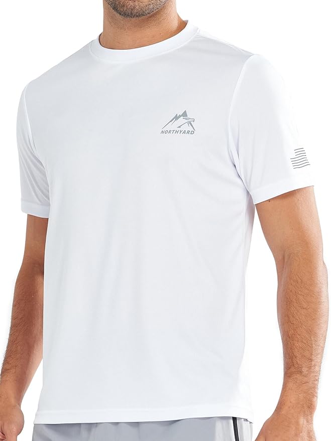 NORTHYARD Men's UPF 50+ Sun Protection Shirts Swim SPF UV Quick Dry Short Sleeve T-Shirts for Athletic Fishing Rash Guard-StrideForce Fitness