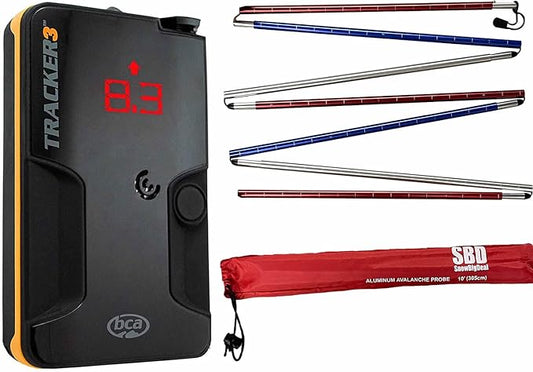 BCA Tracker 3 Avalanche Beacon + SBD 10 Foot American Probe 10 Foot SBD Probe-StrideForce Fitness