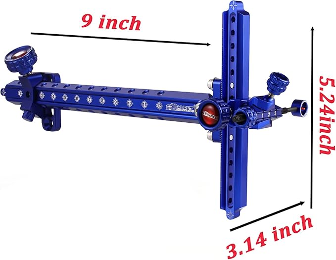 Archery Recurve Bow Sight, SOOHUPET Accessories T Shape Archery Shooting Target Sight Adjustable Bowsight with Optical Fiber Pin Sight for Target Practice-StrideForce Fitness