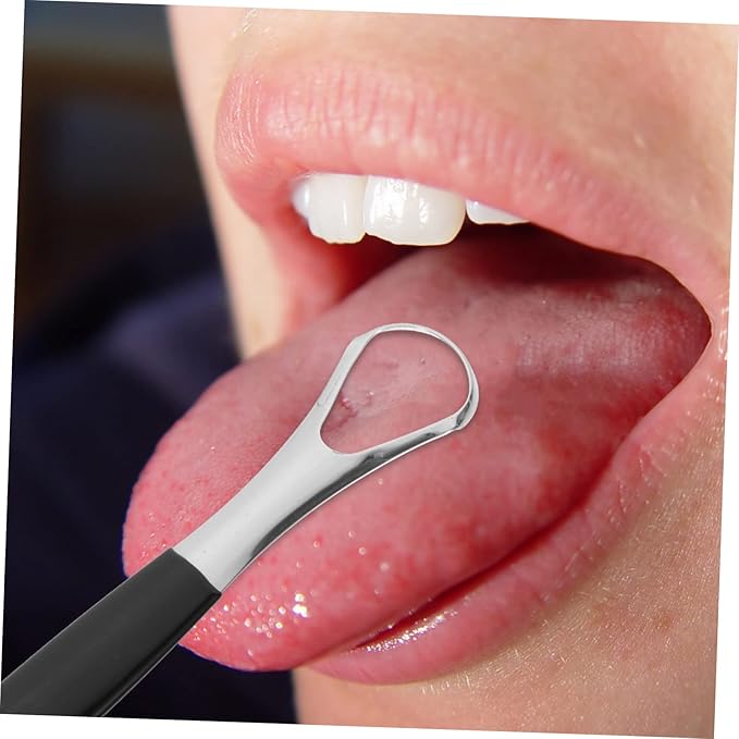 GALPADA Tongue Scraper for Adults Oral Care Tool Stainless Steel Tongue Cleaner Storage Box for Easy Cleaning