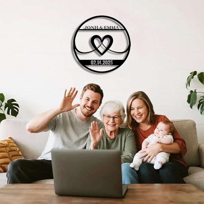 Personalized Wedding Metal Name Sign | Custom Wall Art Gifts for Couples | Custom Metal Signs |Engagement Gift | Anniversary Wedding Date Sign | Bedroom Decor for Couples-StrideForce Fitness