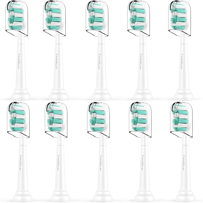 Toothbrush Replacement Heads for Philips Sonicare C1 C2 ProtectiveClean 4100 5100 Electric Toothbrush Head 1 2 Series Plaque Control Snap-on, 10 Pack