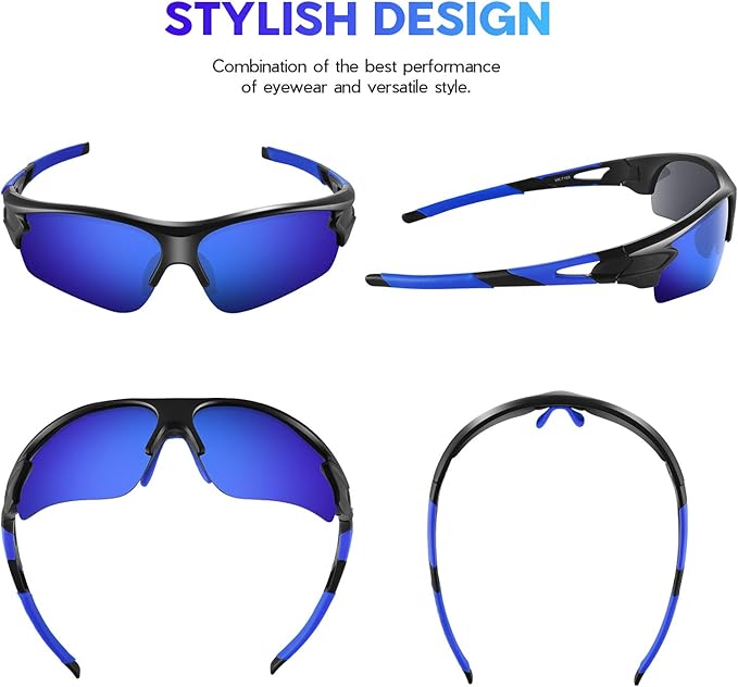 BEACOOL Polarized Sports Sunglasses for Men Women Youth Baseball Fishing Cycling Running Golf Motorcycle Tac Glasses UV400-StrideForce Fitness