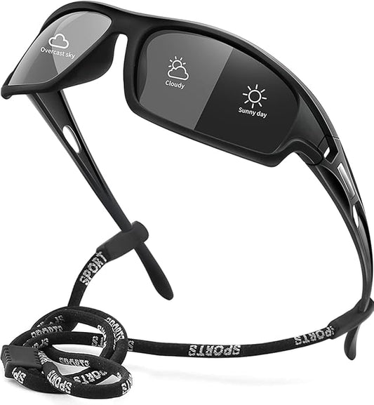 Polarized Sports Sunglasses for Men 100% UV Protection Wrap Around Unbreakable Sun Glasses for Fishing Driving-StrideForce Fitness