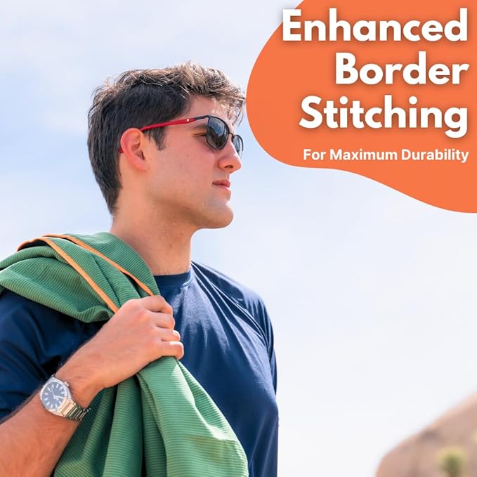 ECCOSOPHY Microfiber Beach Towel – Quick Dry Gym Towel, Highly Absorbent with Ribbed Texture, Lightweight – Ideal for Travel, Pool, Yoga, Fitness & Outdoor Adventures – 40x20 Charcoal-StrideForce Fitness