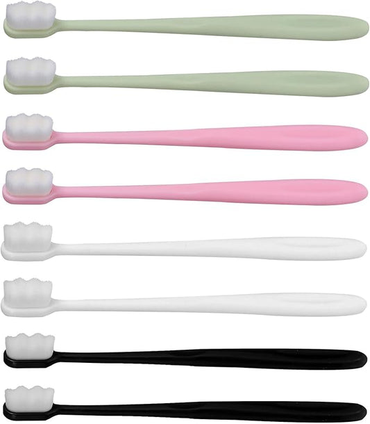 8pcs Ultra Soft Toothbrushes for Adults with Wavy Bristles Deep Clean for Sensitive and Fragile Gums Suitable for Pregnant and Postpartum Women Oral Care