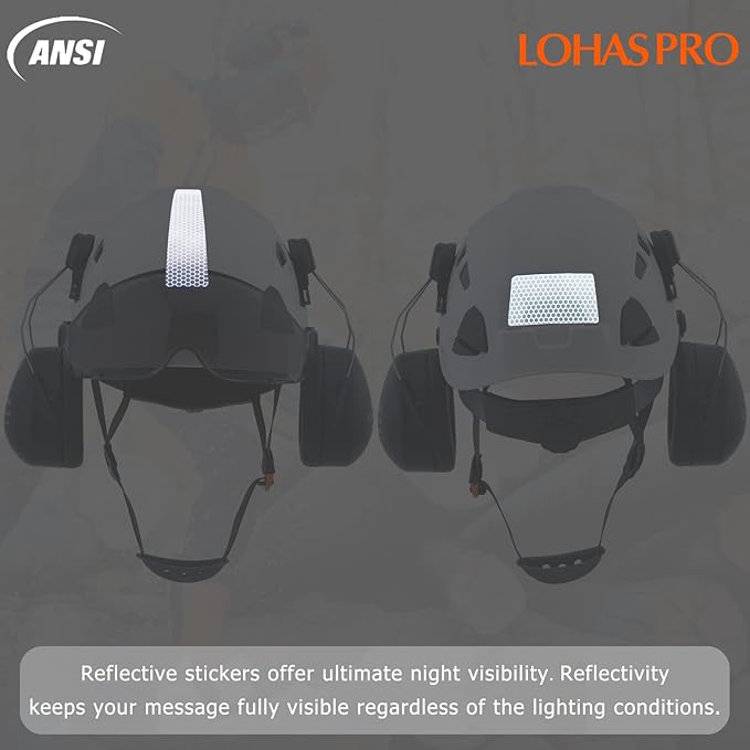LOHASPRO Arborist Forestry Helmet Safety Hard Hat with Visor and Ear Muffs for Tree Service Logging Cutting Wood Chainsaw Helmet Garden Work Trimming Mowing(P91 White+Smoked Visor+Earmuff)-StrideForce Fitness