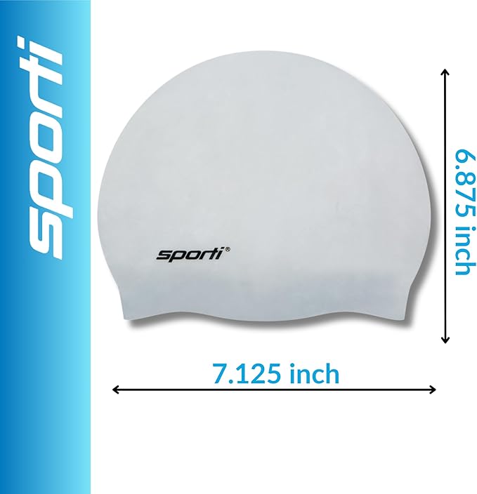 Sporti Silicone Swim Cap for Kids, Unisex Youth Swimming Cap, Protection Bathing Caps for Your Children, Aged 2-10-StrideForce Fitness