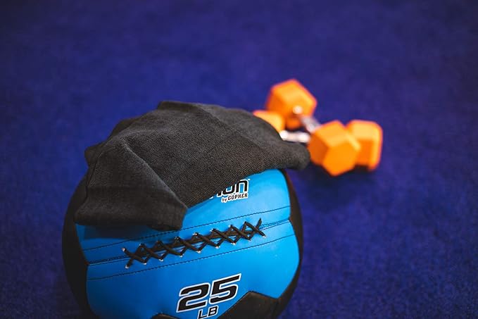 The Rag Company Microfiber Spa and Yoga Towel - Soft and Absorbent Towel for Gym, Spa, Exercise, Hotel, and Resort Use - Dries Fast - 16x27 inches - Light Blue, Royal Blue, Black, 6-Pack-StrideForce Fitness