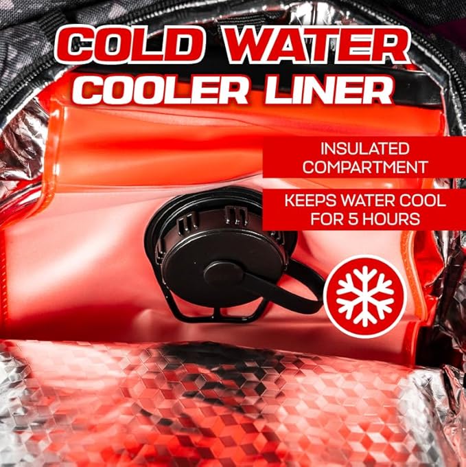 RAVERUNNER® Dino Festival Water Backpack - Dual Chamber Hydration - 3L Insulated Water Backpack for Raves, Festivals, Hiking, Running - Festival Hydration Pack for Hydration Backpack Rave-StrideForce Fitness