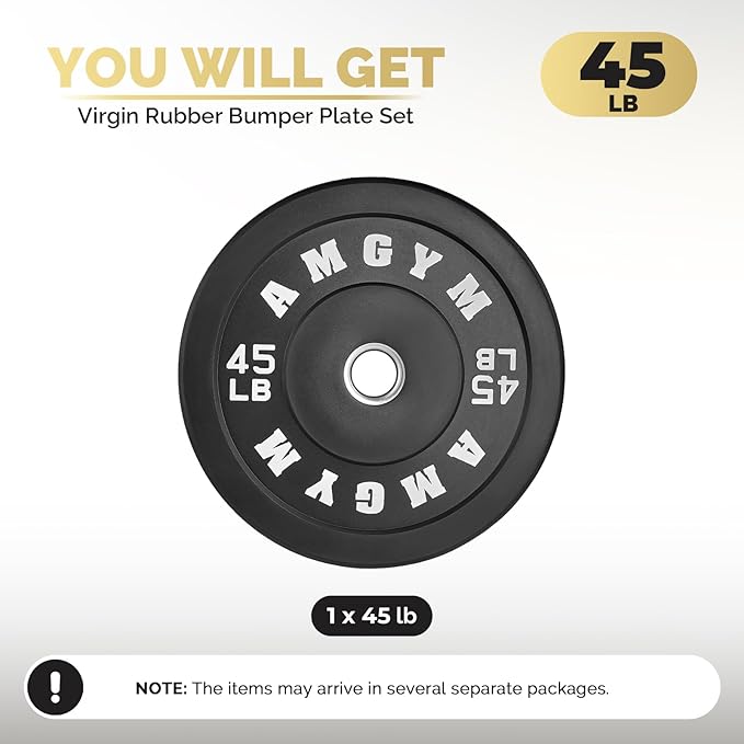 2 Inch Bumper Plates，10-500lbs，Barbell Rubber Olympic Weight Plates Set for Home Gym, Strength Training & Weight Lifting, Multiple Options Colors-StrideForce Fitness