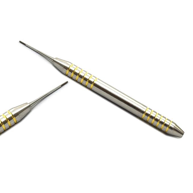 MEDSPO Professional Dental Instruments Osteotome Periotome Luxating Elevator Implant | Orthodontic PDL Teeth | Surgical Root Extraction Spreading (Periotome Gold Set Of 4)