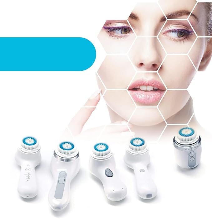 Deep Pore Replacement Brush Heads – Compatible with Clarisonic Mia 1, Mia 2, Mia Fit, Alpha Fit, Smart Profile Uplift – 4 Pack