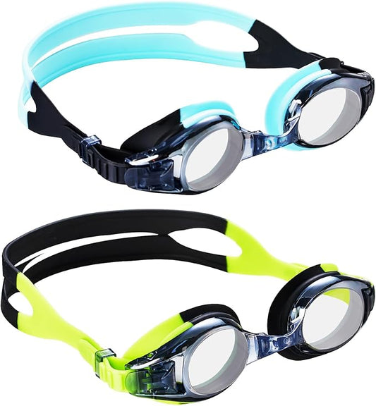 Aegend 2 Pack Kids Goggles, Swimming Goggles for Kids Age 4-16 Boys and Girls Youth, Anti-Fog Waterproof Anti-UV Pool Goggles-StrideForce Fitness