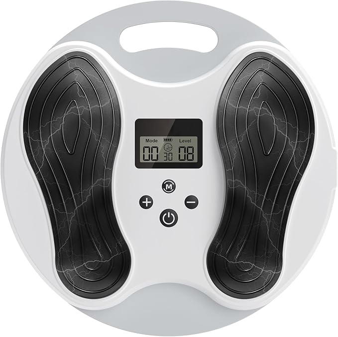 EMS Foot Massager for Neuropathy Relief, TENS Foot Nerve Circulation Stimulator for Pain Relief, Muscle Stimulator with 4 Body Pads, Relieves Swelling, Cramps, Plantar Fasciitis-StrideForce Fitness