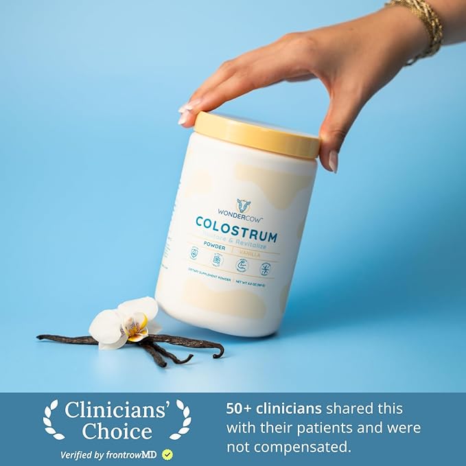 Colostrum Supplement Powder for Gut Health, Immune Support, Muscle Recovery & Wellness | Natural IgG Pure Whole Bovine Colostrum Superfood, Vanilla, 60 Servings-StrideForce Fitness