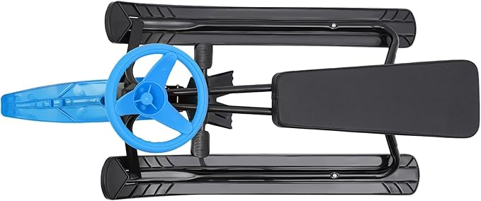 Snow Racer Sled for Kids, Dual Brakes Snowmobile Sled Ski with Steering Wheel, Snow Sledge for Skiing, Ice Skating, Sand Skating, Single Rider 45 x 20 x 15 inches-StrideForce Fitness