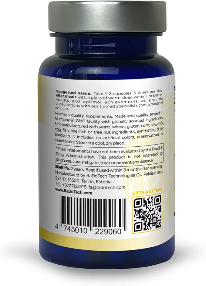 EnergyTune Energy Supplements, Increases Nutrient Absorption and Promotes Overall Health and Immune Support - Non-GMO, Gluten Free, Vegetarian - Veg Capsules (60 Count (Pack of 1))-StrideForce Fitness