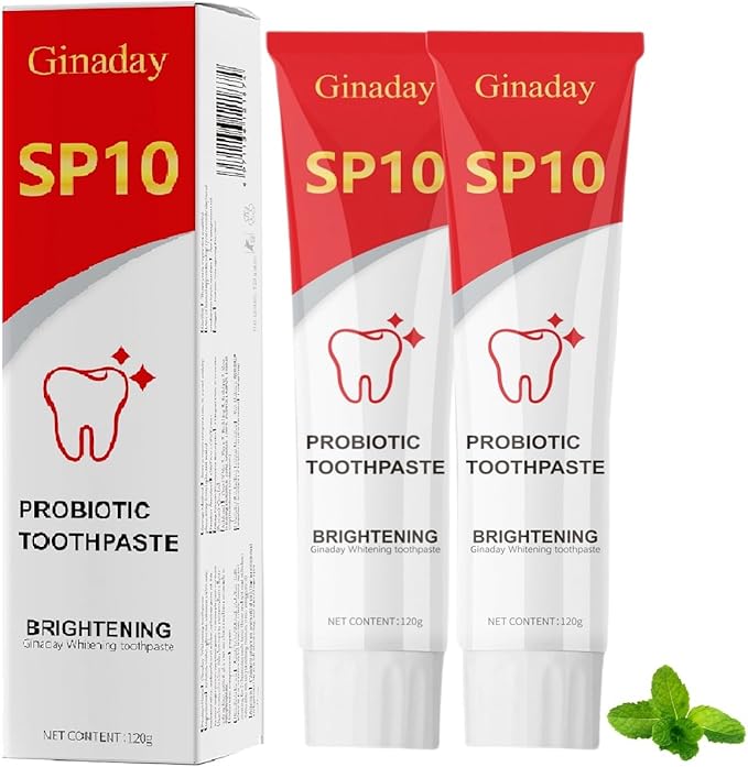 2 Pcs SP10 Probiotic Whitening Toothpaste, Deep Cleaning Stain Removal Fresh Breath.