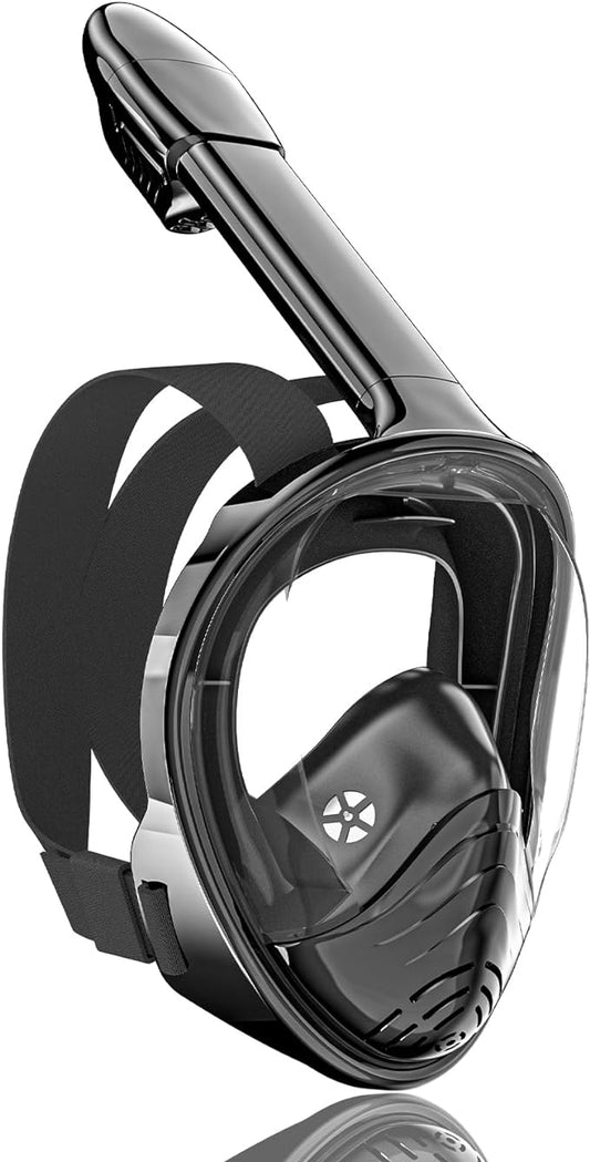 QingSong Kids Snorkel Mask Full Face, Snorkeling Set with Camera Mount, Foldable 180 Degree Panoramic View Snorkeling Gear Anti-Fog Anti-Leak-StrideForce Fitness