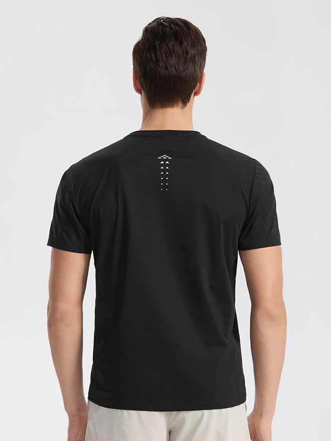 Mens Seamless Workout T-Shirts Lightweight Moisture Wicking Running Hiking Camping Tennis Pickleball Shirts for Men-StrideForce Fitness