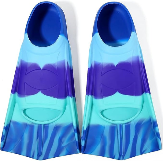 Kids Swim Fins,Short Kids Fins Youth Swimming Flippers for Lap Swimming Training for Children Girls Boys Beginners-StrideForce Fitness