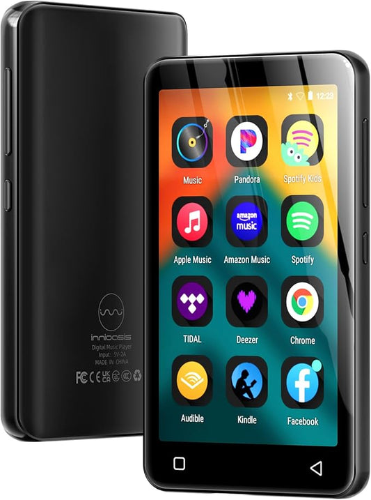 innioasis 80GB MP3 Player with Bluetooth and WiFi, MP3 Player for Kids with Spotify, Spotify Kids, Pandora, Audible, 4.0" Touch Screen Music Player with Parental Controls, Up to 1TB (Gray)-StrideForce Fitness