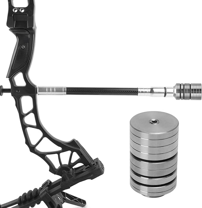 VBESTLIFE Archery Bow Stabilizer Weight Kit, Detachable Aluminum Alloy Counterweight Kit for Recurve Bow and Compound Bow-StrideForce Fitness