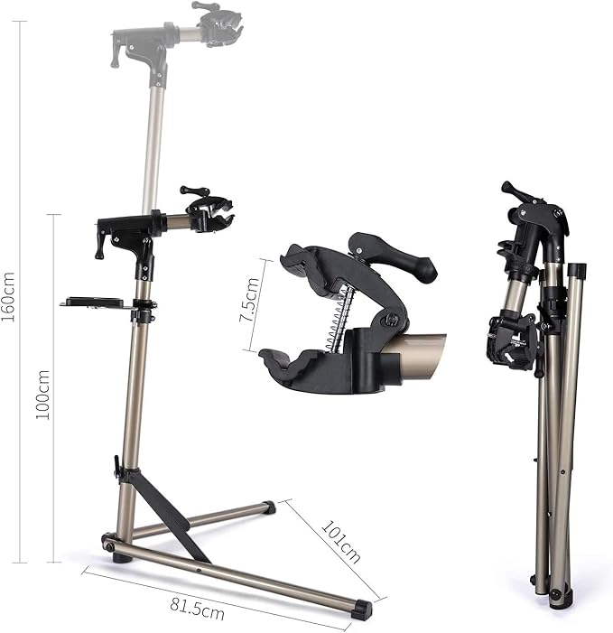 CXWXC Bike Repair Stand -Shop Home Bicycle Mechanic Maintenance Rack- Bike Workstands for Mountain Bike and Road Bike (C:Champagne Blue)-StrideForce Fitness