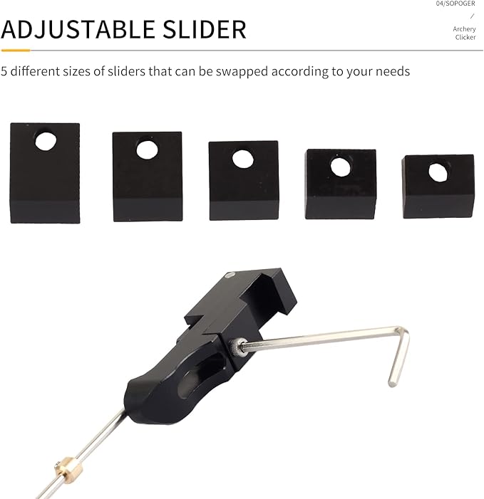 SOPOGER Archery Clicker Magnetic Recurve Bow Clicker Aluminum Bow Sight Clicker with Adjustable Slider Arrow Shooting Signal Bow Accessories for Hunting,Shooting,Competition-StrideForce Fitness