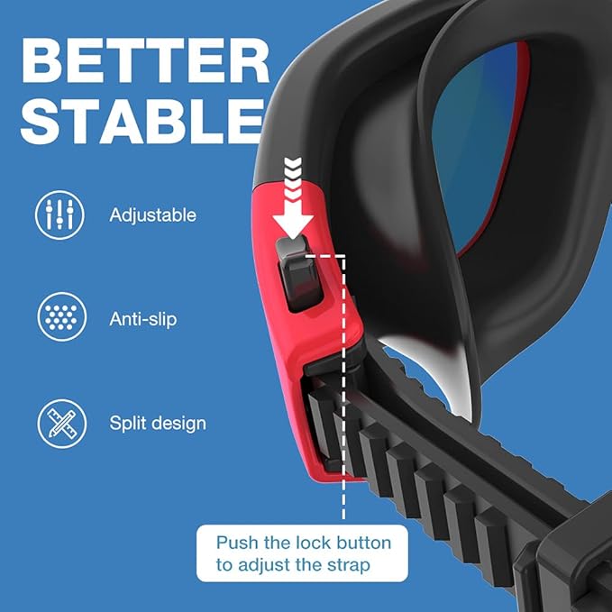 ZIONOR G1 Polarized Swimming Goggles for Unisex Adult Women Anti Fog 100% Anti UV Diving Goggles-StrideForce Fitness