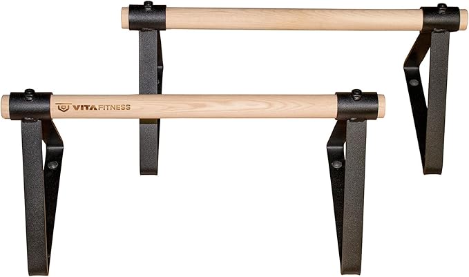 Vita Vibe - USA Made - Wood Large Parallettes Set 18" - 24" Long-StrideForce Fitness