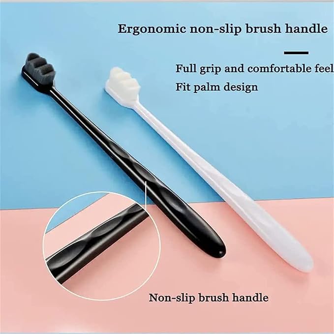 8-Pack BREVI Nano Toothbrush, Nordic-Inspired, Ultra-Fine Soft Bristles, Wave Bristle, Sensitive Teeth & Gums