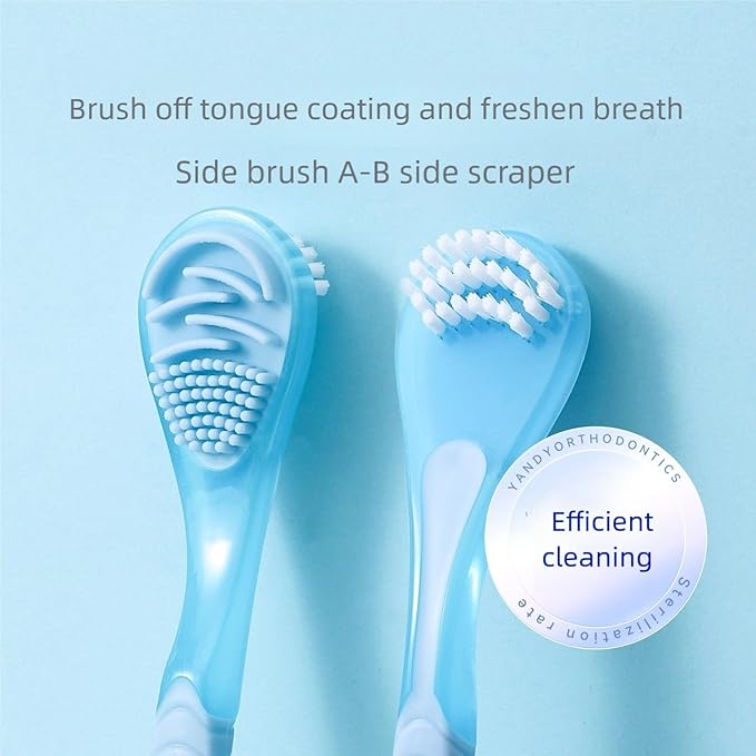 YANDY Double Sided Design Tongue Scraper, Ultra Soft Tongue Cleaner for Adults and Children, Freshens Breath and Helps Eliminate Bad Breath (3 Pack)