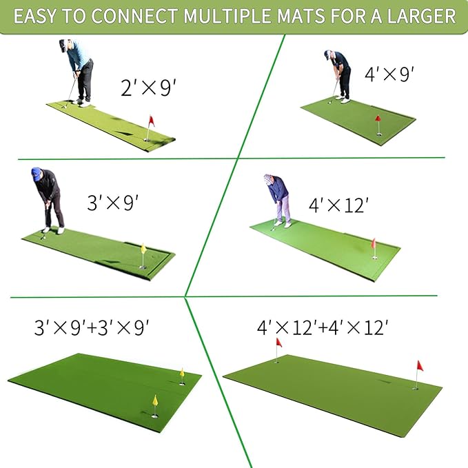 Putting Green Outdoor for Golf Practice Putting Matt for Indoors-StrideForce Fitness