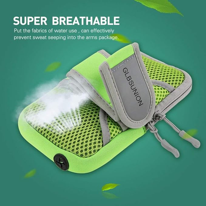 LENPOW Multifunctional Outdoor Sports Armband Sweatproof Running Armbag Casual Arm Package Bag Gym Fitness Cell Phone Bag Key Holder for iPhone 16 15 14 13 12 Pro MAX Plus Samsung Galaxy Note S24 S23-StrideForce Fitness