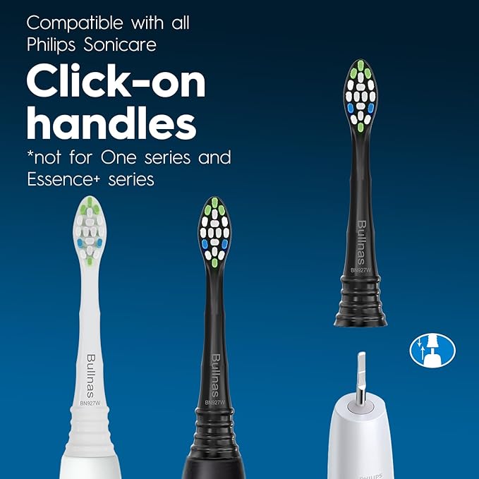 Replacement Toothbrush Heads Compatible with Philips Sonicare, W Brush Head for Phillips Sonicare C-1 C-2 4100 5100 5300 6100 Electric Toothbrushes, White, 12 Count