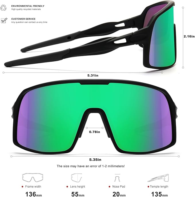 Polarized Sports Sunglasses for Men and Women Cycling Glasses UV Protection Goggles for Mountain Bike Running Fishing-StrideForce Fitness