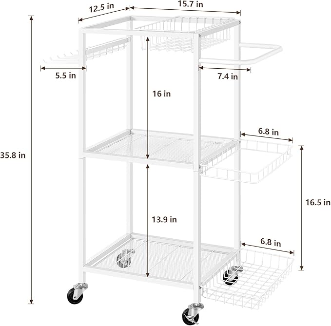 Weight Rack Stand Small Gym Rack Yoga Rack Workout Equipment Storage Cart for Weights, Dumbbells, Yoga Mats, Kettlebells, Foam Rollers, and Resistance Bands-StrideForce Fitness