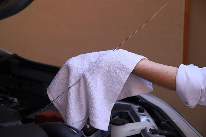 Avalon Towels Terry Bar Mop Towels (Value Pack of 72) Size 14"x17" – Absorbent and Durable, Multipurpose Cleaning Rags, Cotton Cleaning Cloths, Terry Cloth Rags, Reusable Shop Rag (White)-StrideForce Fitness