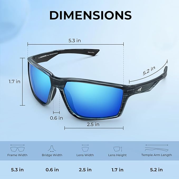 KastKing Osage Polarized Sport Sunglasses for Men and Women, Ideal for Driving Fishing Cycling Running, UV Protection-StrideForce Fitness